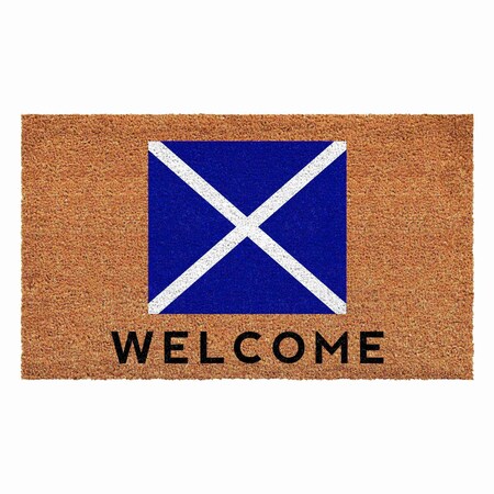 Calloway Mills Personalized Door Mat, Blue, White, Black, Natural, 17 in W x 29 in L 108121729M